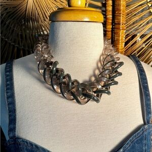 Chunky J Crew two-tone chain necklace
